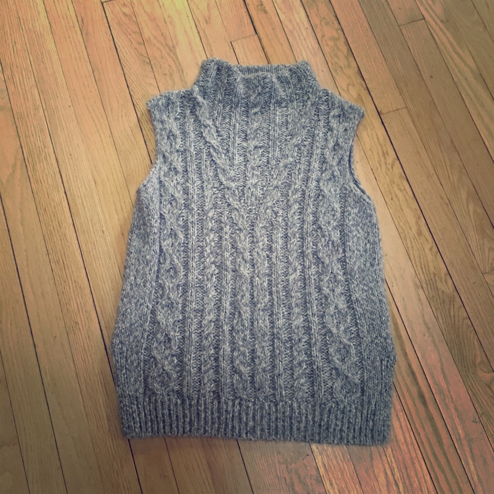 Topshop mock neck sleeveless sweater